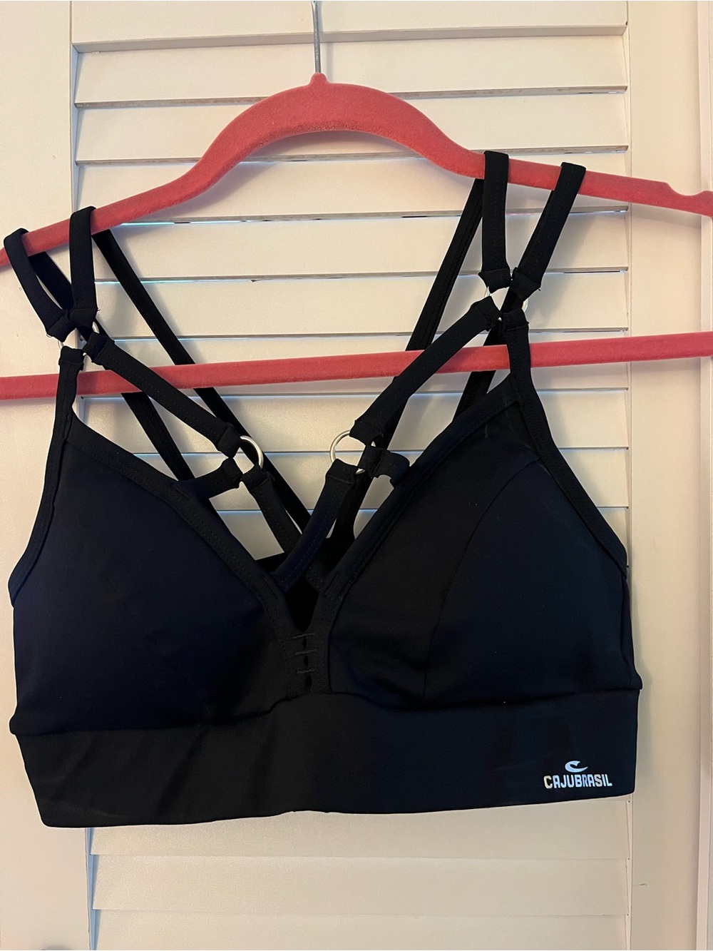 CajuBrasil 
Black Strappy Cage Sports Bra 
Made in Brazil NWOT